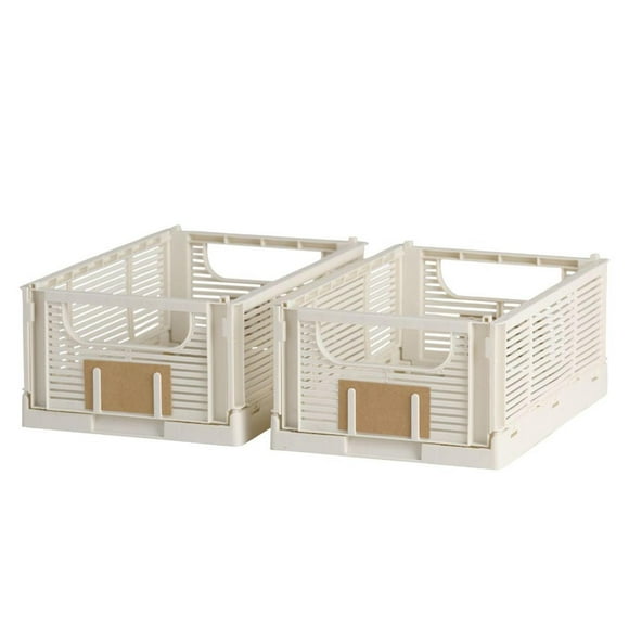 Set 2 Cajas De Almacenamiento Plegable 25 X 17 X10 cm DAY blanco
