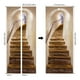 thumbnail image 3 of 2pcs, Door Stickers Self-adhesive Door Sticker Creative Retro 3D Staircase Bedroom Door Decoration Wallpaper 30.3*78.7 Inches, 3 of 4