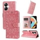 thumbnail image 4 of Funda tipo cartera FOXDOCK para Realme 10 Pro Plus , diseño girasol en relieve, cuero PU, cierre magnético, soporte y tarjetero, 4 of 5
