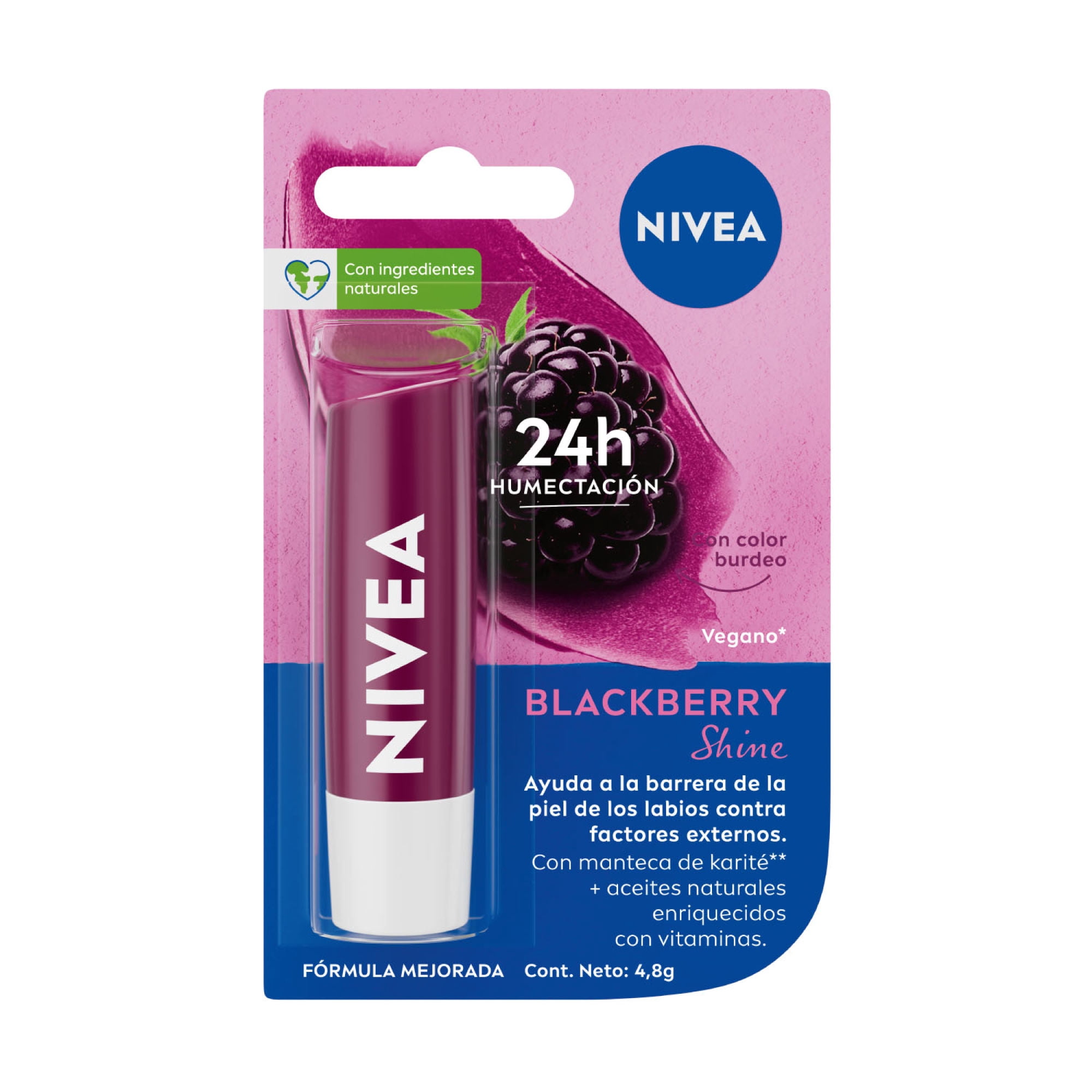 Bálsamo Labial Nivea Fruity Mora ,