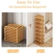 thumbnail image 5 of Zapatero XZXWZX plegable de bambú vertical de 5 capas, color madera, 5 of 6