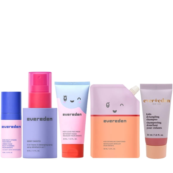 Set de Viaje Evereden 5 Piezas Mini Cuidado de la Piel y del Cabello (TSA)
