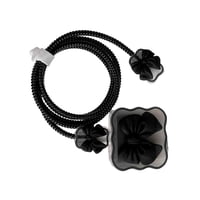 Magideal - Estuche Protector 3D, Cabezal De Cargador Línea De Datos Accesorios De Cable De Datos Protector De Cargador Rápido De Dibujos Animados Para Teléfono , Lazo Nudo Negro