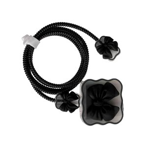 Magideal - Estuche Protector 3D, Cabezal De Cargador Línea De Datos Accesorios De Cable De Datos Protector De Cargador Rápido De Dibujos Animados Para Teléfono , Lazo Nudo Negro