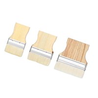 Magideal - 3 Pinceles De Pintura De Paleta Plana, Pincel De Pintura Grande, Herramientas Prácticas De Pintura Para Tapicería, Adornos De Pared Para El Hogar, Sil