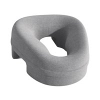 Magideal - Almohada De Boca Abajo, Almohada Para Dormir, Funda Extraíble, Espuma Viscoelástica Versátil, Almohadilla De Apoyo Para Salón De Belleza En Gris Claro Y Cara