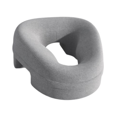 Magideal - Almohada De Boca Abajo, Almohada Para Dormir, Funda Extraíble, Espuma Viscoelástica Versátil, Almohadilla De Apoyo Para Salón De Belleza En Gris Claro Y Cara