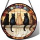 thumbnail image 1 of Colgante ventana vitral flor colibrí retro 25cm pájaro atrapasol Día Madre cumpleaños regalo abuela mujeres amantes aves, 1 of 7