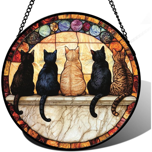 Colgante ventana vitral flor colibrí retro 25cm pájaro atrapasol Día Madre cumpleaños regalo abuela mujeres amantes aves