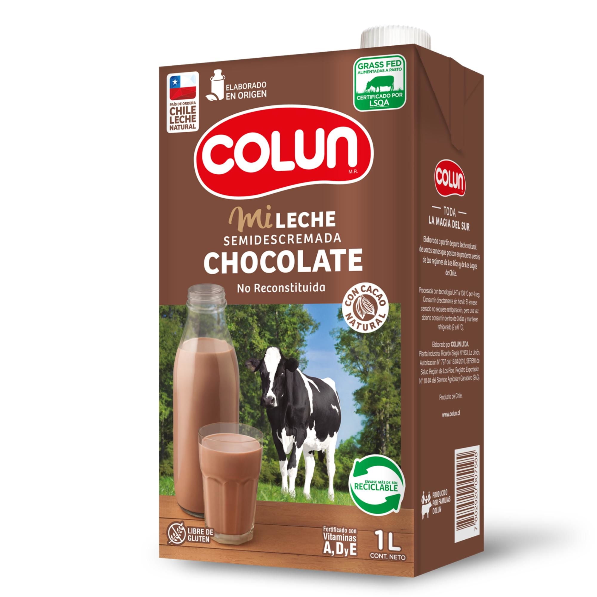 Leche Semidescremada Chocolate 1 L Colun