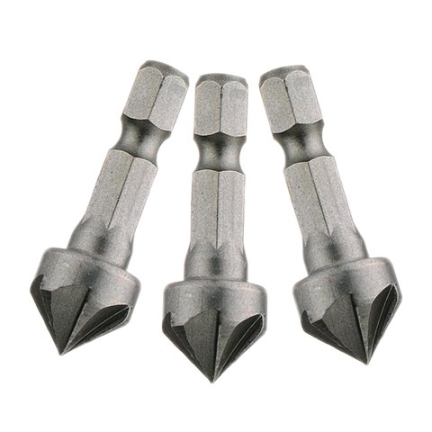 Ioensy - 3 Brocas De Corte De Chaflán De 90 Grados Reemplazables Para Carpintería De Metal