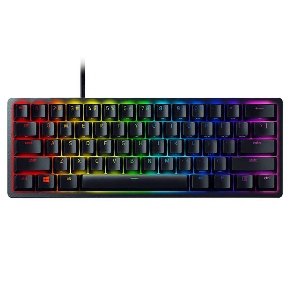 Teclado (Us) Mecánico Razer Huntsman Mini, Color Negro, Sw Púrpura