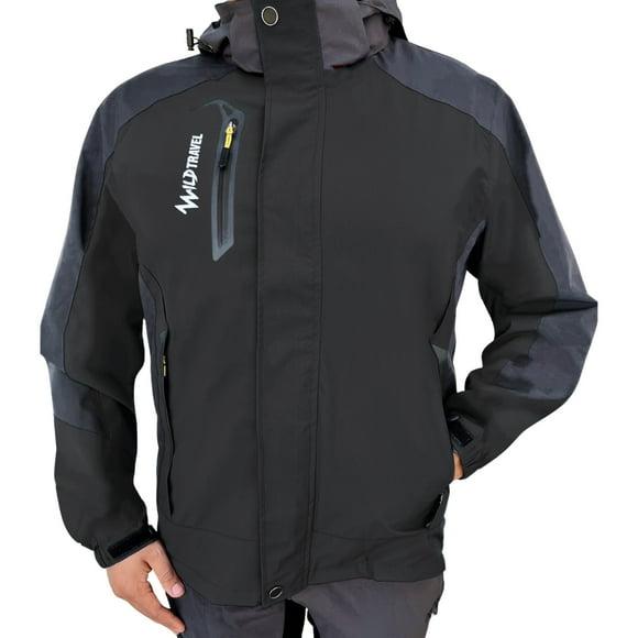Chaqueta Cortaviento Impermeable Premium Negro Hombre
