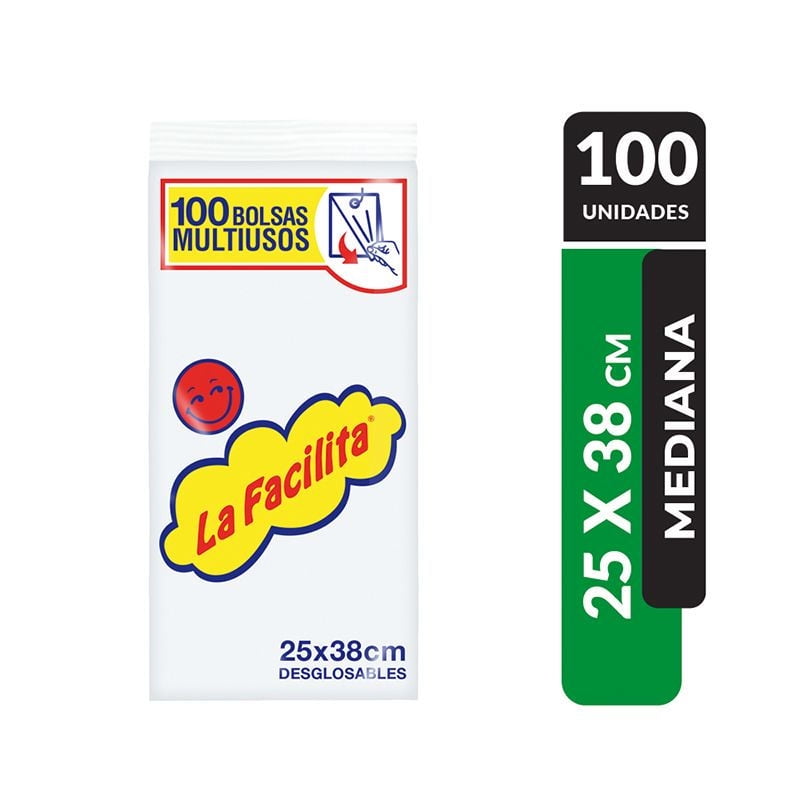 La Facilita - Bolsa Multiuso Grande 25X38 Cm