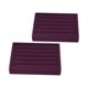 thumbnail image 4 of 2 Piezas Elegante Terciopelo Apilable Joyería Bandeja Caso Púrpura, 4 of 5