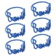 thumbnail image 3 of Juego De Anillos Para Servilletas Con Letras Bismillah * 6 Hebillas Para Servilletas Para Casa De Vacaciones, Boda, Azul, 3 of 5