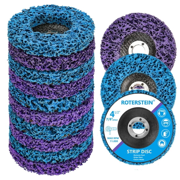 Rueda de pelado Strip Discs Roterstein, paquete de 10 unidades, 11,4 cm