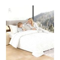 Imac Hogar - Cubrecama Quilt Moderno De Verano Diseño Chevron 2 Plazas