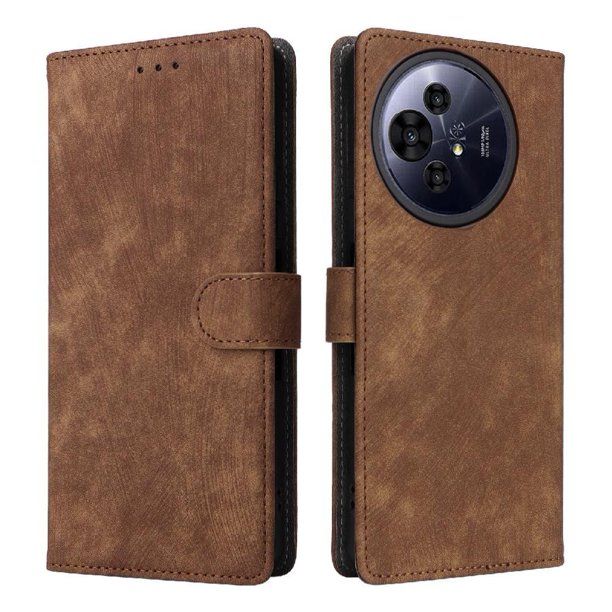 Funda Billetera para TCL 50 NxtPaper 5G con Soporte - Cartera de Cuero con Ranuras Marrón
