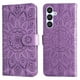thumbnail image 1 of Funda tipo cartera FOXDOCK para Samsung Galaxy A54 5G , diseño girasol en relieve, cuero PU, cierre magnético, soporte y tarjetero, 1 of 5