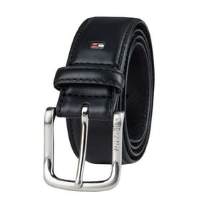 Cinturón Casual Tommy Hilfiger Para Hombre, Logotipo Negro, 30 Cm