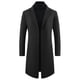 thumbnail image 5 of INSPIRE CHIC Abrigo de Invierno para Hombre con Solapa de Muesca de Pecho Simple Abrigos de Trinchera de Negocios XL Negro- Nuevo, 5 of 6