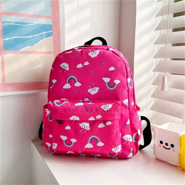 1pc Cute Children SchoolBags Dinosaur Rainbow Cartoon Kindergarten Backpack Book Bags Animals Boys Girls Book Bags Kids Primary Bag
