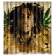 thumbnail image 1 of Cortina de ducha del famoso cantante Bob Marley, juego de cortina de baño con ganchos, tamaño 66 x 72 pulgadas, 1 of 3
