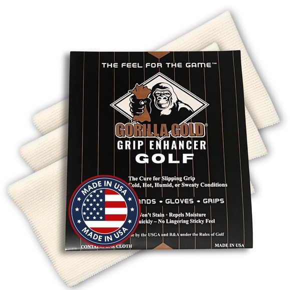 Toalla adhesiva Gorilla Gold Grip Enhancer para golf, tenis y sóftbol