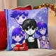 thumbnail image 4 of Omori Fundas de almohada de terciopelo con tema, regalos de funda de almohada, decoración para el hogar, cojín de lanzar, regalo de cumpleaños para fans y parejas.61*61cm., 4 of 6
