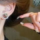 thumbnail image 3 of Conjunto de collar y pendientes con diamantes cuadrados, moderno, de lujo, con cadena de clavícula, personalizado y de alta sensibilidad., 3 of 5