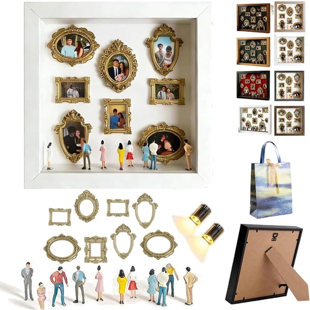 Kit mini museo personalizado DIY caja sombra figuras focos regalo aniversario