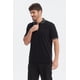 thumbnail image 2 of Polera Hombre Textura Cierre Polo Negro, 2 of 4