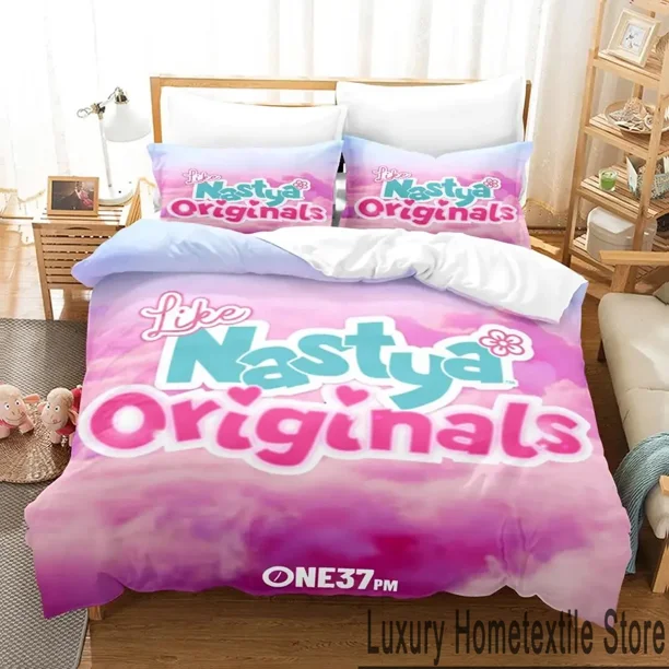 Like Nastya Bedding Set Duvet Cover Bed Set Quilt Cover Pillowcase Comforter Boys Adult Bedding Set Bed Sheets