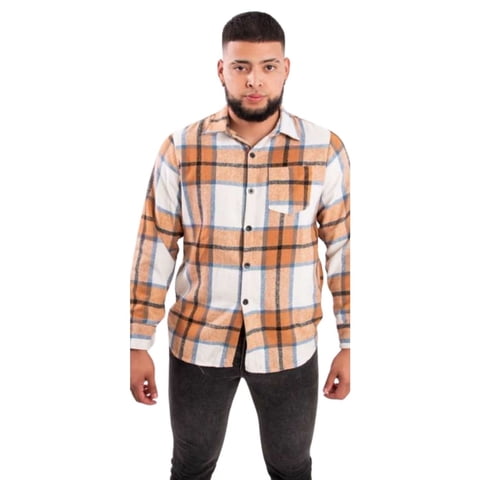 Likeshop - Camisa Algodón Invierno Leñadora A Cuadros Hombre 0033