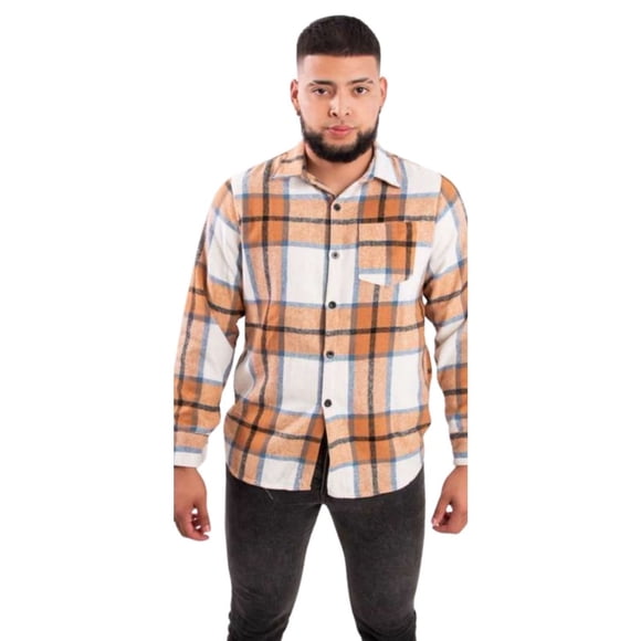 Camisa Algodón Invierno Leñadora A Cuadros Hombre 0033