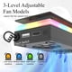 thumbnail image 4 of Ventilador RGB para Xbox Series S, sistema de refrigeración con velocidad ajustable en 3 niveles, tira de luz RGB de 7 modos, filtro de polvo, bajo ruido y 2 puertos USB, 4 of 6