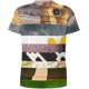 thumbnail image 5 of Camiseta de verano de manga corta con diseño de patchwork para hombre, 5 of 5