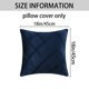 thumbnail image 5 of FUNDAS DE COJÍN CON PLIEGUES DE DIAMANTE REGALWOVEN 2 PACK COLOR SÓLIDO FUNDAS DECORATIVAS DE COJÍN FUNDAS DE ALMOHADA DE LUJO TEXTURIZADAS AZUL OSCURO 18" x 18", 5 of 6