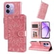 thumbnail image 1 of Funda tipo cartera FOXDOCK para OPPO A5x 4G/5G , diseño girasol en relieve, cuero PU, cierre magnético, soporte y tarjetero, 1 of 5