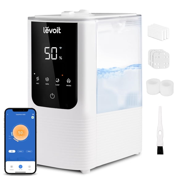 Humidificador LEVOIT OasisMist 4.5L Warm and Cool Mist blanco
