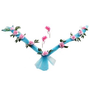 Magideal - Simución Boda Coche Flor Decoración Flores Artificiales Nupcial Coche Decoración Cintas Diy Para Bodas Navideña , Estilo A