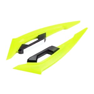 Ioensy - 2 Piezas De Alerones Laterales Para Motocicleta, Accesorio De Modificación Elegante Para Mantenimiento, Color Amarillo