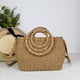thumbnail image 3 of Bolso de mano tejido a mano con doble anilla de paja, estilo boutique, con diseño transfronterizo., 3 of 5