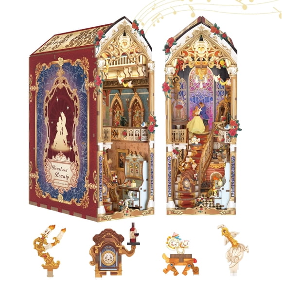 Kit Book Nook Tonecheer para decoración de estantería musical con LED