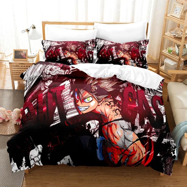 Black Clover Bedding Sets Duvet Cover Set With Pillowcase Full Bedclothes Bed Linen Home Textiles Bed Sheets