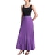 thumbnail image 2 of INSPIRE CHIC Falda Plisada de Mujer con Cintura Alta Elástica y Cinturón, Falda Maxi de Línea A Flowy M Púrpura, 2 of 6