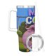thumbnail image 3 of Mia y Codie Vaso aislado de acero inoxidable con asa, diseño temático, regalo para familia, amigos y fans; incluye pajita y encaja en el portavasos estándar, 40 oz, 3 of 6