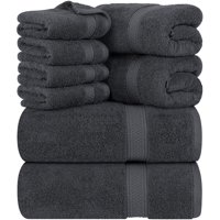 Juego De Toallas Utopia Towels, 8 Piezas, 600 G/M², 100% Algodón (Gris)