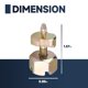thumbnail image 2 of Juego de 2 pasadores pivotantes HC1B de hardware SyunsXoon, 2 of 7